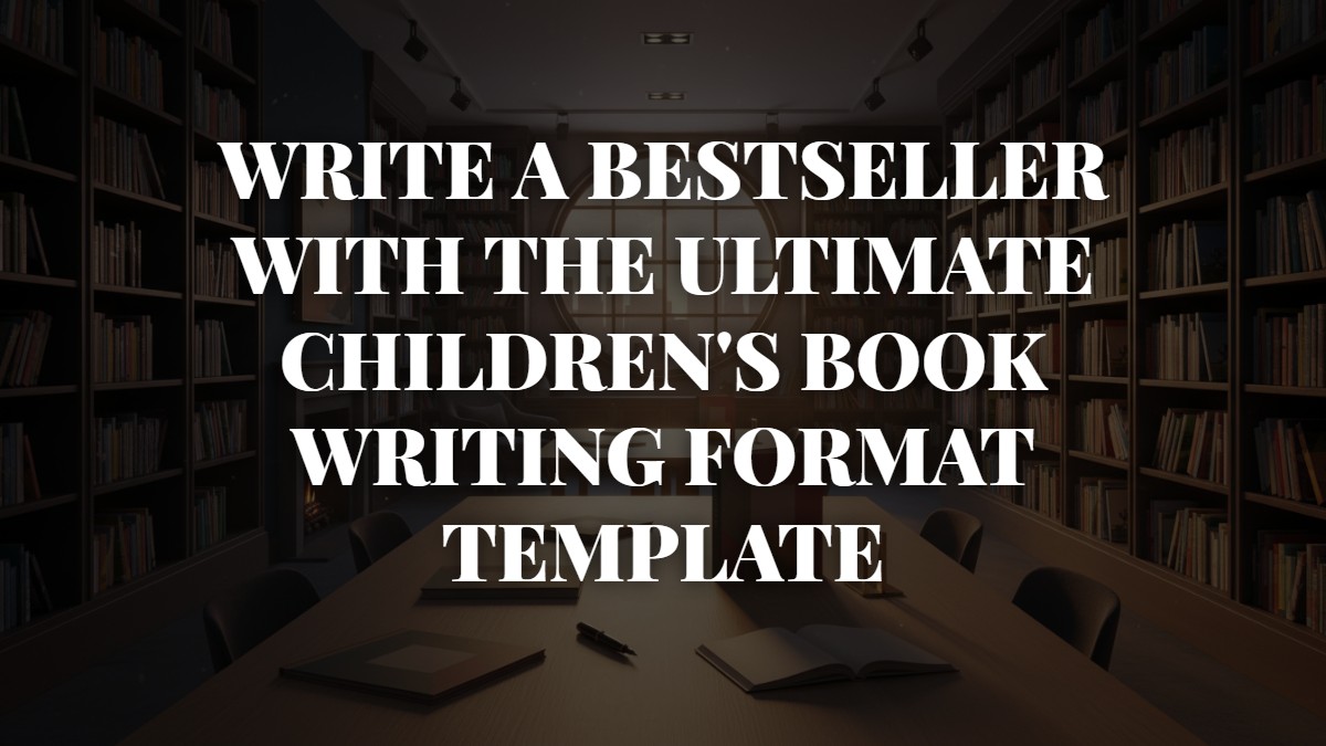 Write a Bestseller with the Ultimate Children's Book Writing Format Template